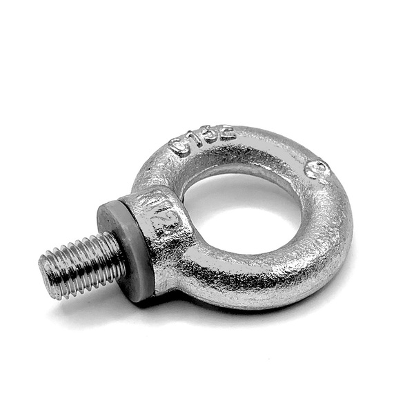 147200 3/8-16 X 2 TURNED EYE BOLT STEEL ZINC CLEAR WITH 3/4 ID AND NUT