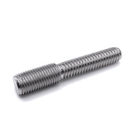 158022 1/2-13 X 12-7/8" DOUBLE END STUD WITH 2-5/8" THREAD LENGTH BOTH ENDS LOW CARBON STEEL PLAIN