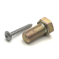 153899 1/4 X 1 UNSLOTTEDTED HEX HEAD TAPPING SCREW WITH BONDED WASHER TYPE A STEEL OXYSEAL