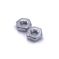 107869 #6-32 SMALL PATTERN HEX MACHINE SCREW NUT STEEL ZINC CLEAR  (1/4 AF)